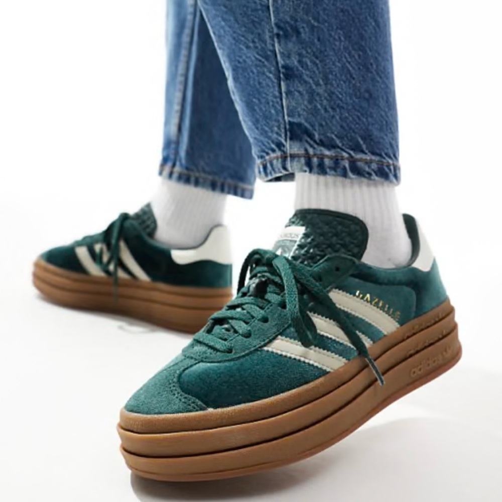 adidas Gazelle Bold Mineral Green size 7